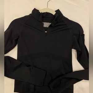 Black sports quarter zip